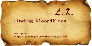 Linding Kleopátra névjegykártya